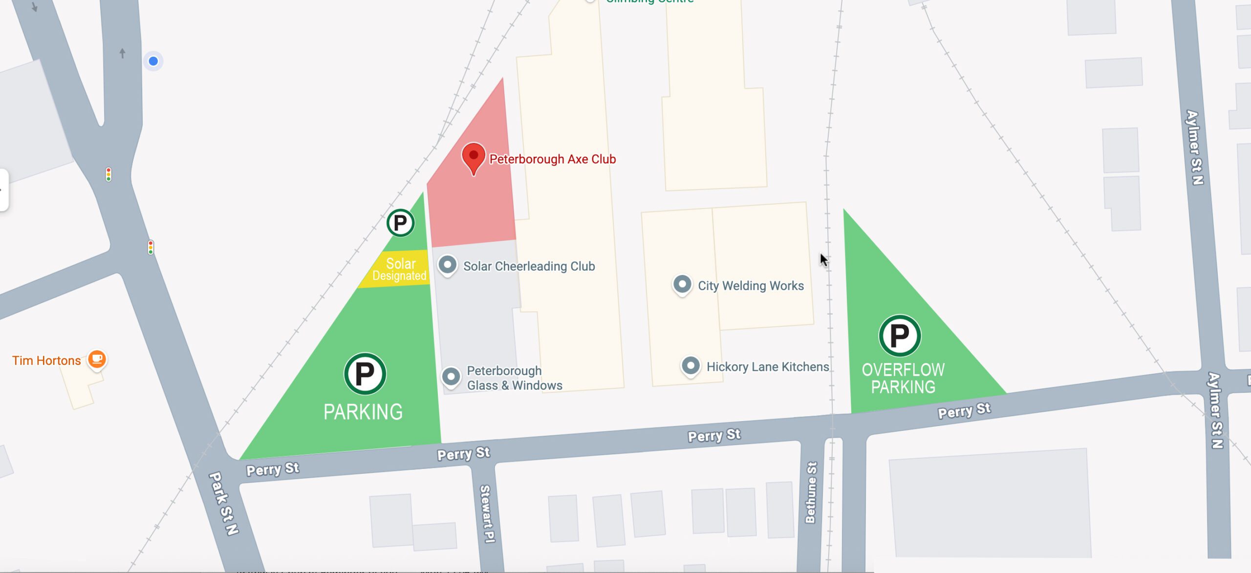 Map of parking lot